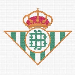 patrón punto de cruz escudo fútbol Real Betis Balonpié