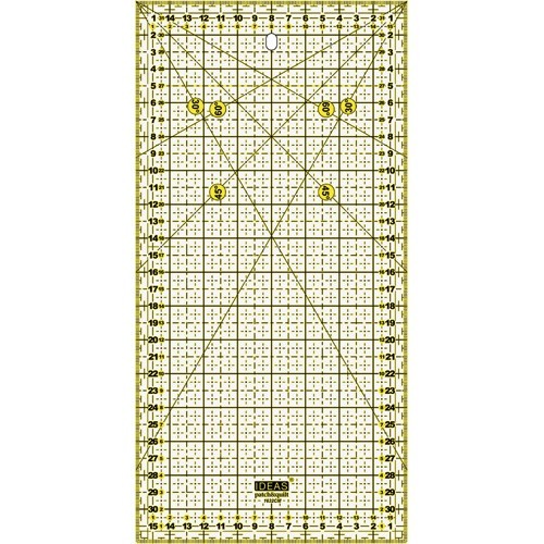 Regla para patchwork en CENTIMETROS Medidas: 15x30 cm